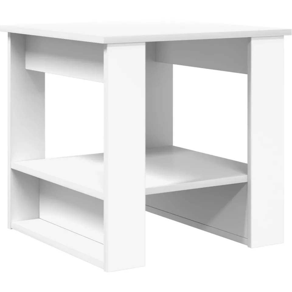 vidaXL Salontafel Wit 51 x 50 x 50 cm Bewerkt hout, foto 3