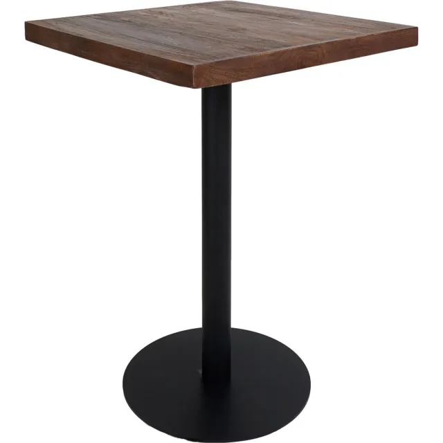 Home67 Bartafel Espresso Mangohout - 70 x 70 cm Bruin