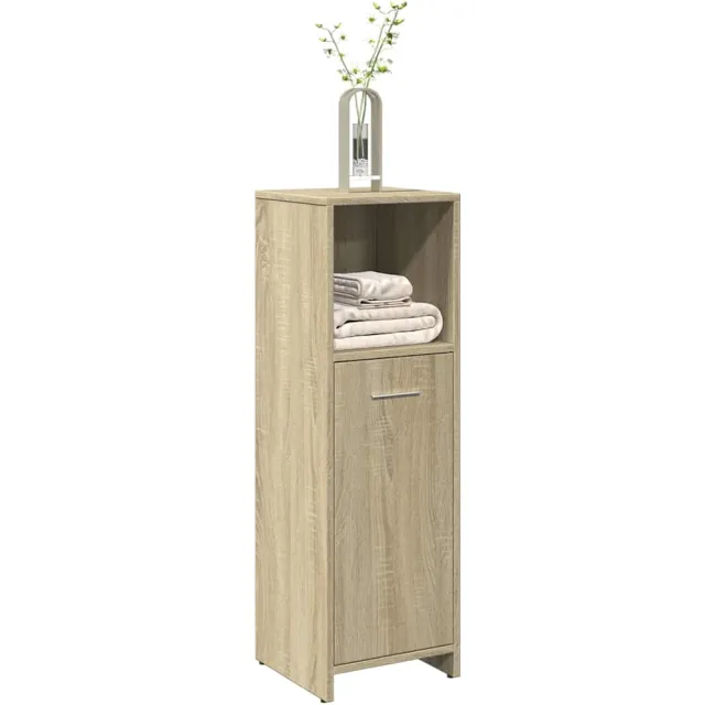 vidaXL Badkamerkast 30x30x95 cm spaanplaat sonoma eikenkleurig Bruin