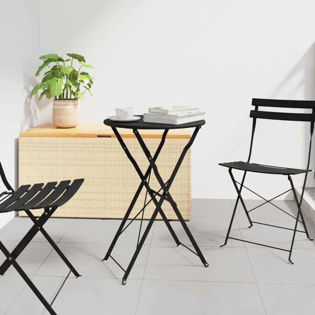 vidaXL Bistrotafel Antraciet Ø 50 x 71 cm Poedercoating staal Anthraciet