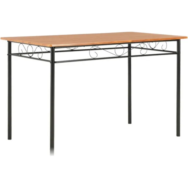 vidaXL Eettafel - 120x70x75 - cm - MDF - bruin