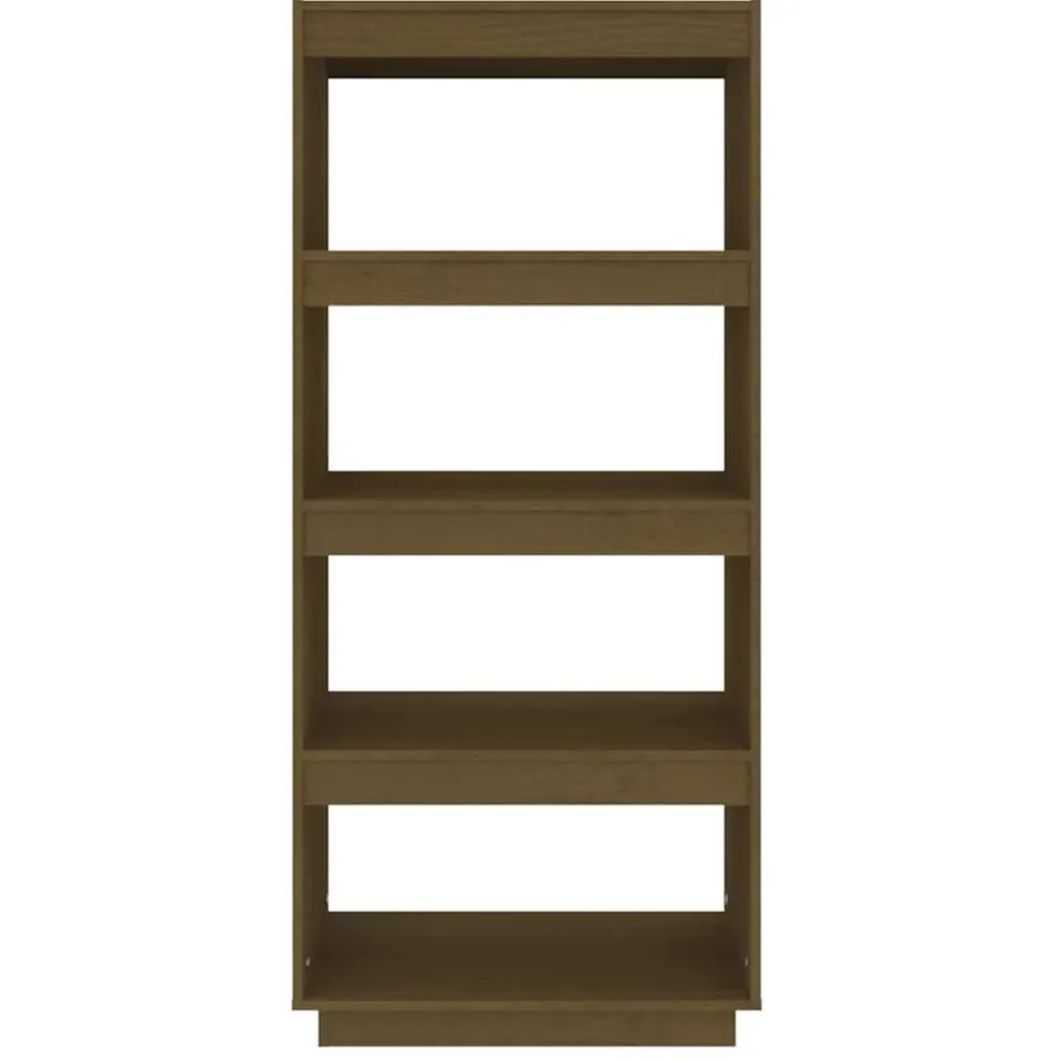 vidaXL Boekenkast/kamerscherm massief grenenhout honingbruin bruin, foto 4