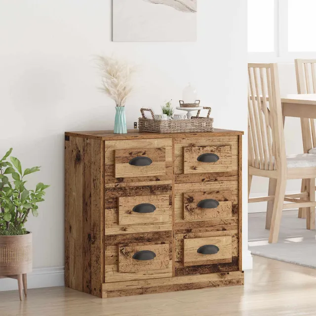 vidaXL Dressoir Oud Hout 70 x 35,5 x 67,5 cm Bewerkt hout Bruin