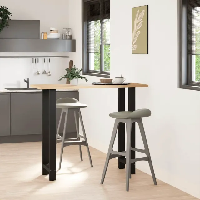 vidaXL Bartafelpoten 2 st 50x(110-111) cm staal zwart
