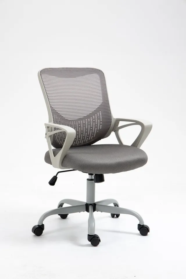 ActiveJet YK507 Serie - Bureaustoel - Grijs - Ergonomisch Ontwerp - Vaste Armleuningen