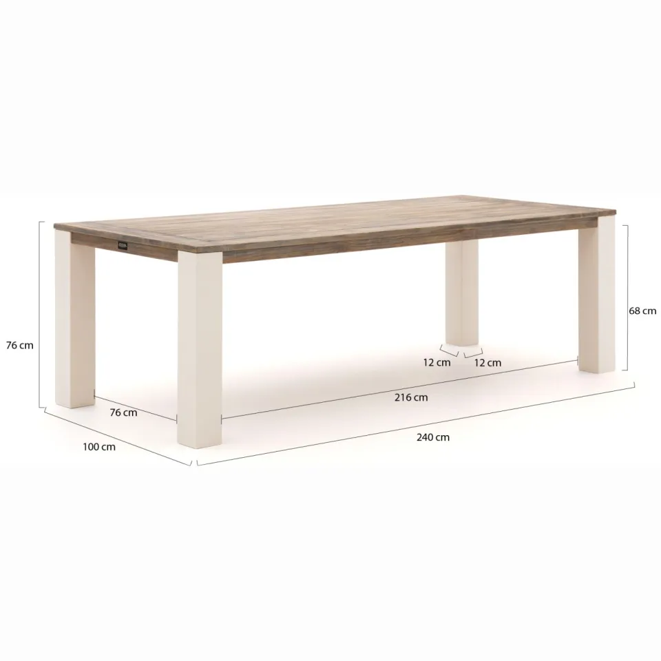 Bellagio tuinmeubelen Bellagio Mineo/ROUGH-X 240cm dining tuinset 7-delig bruin, foto 4