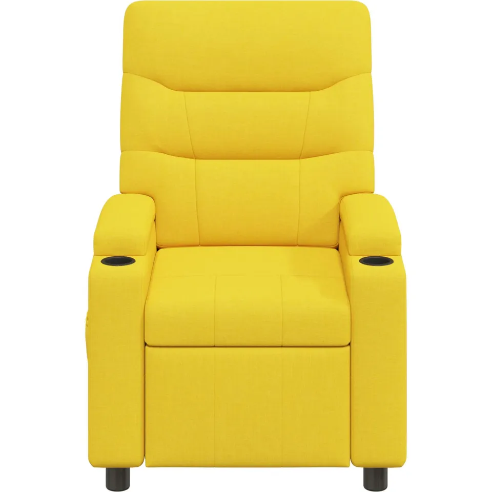 vidaXL Ligstoel Licht Geel 75 x 95 x 103 cm Stof, foto 4