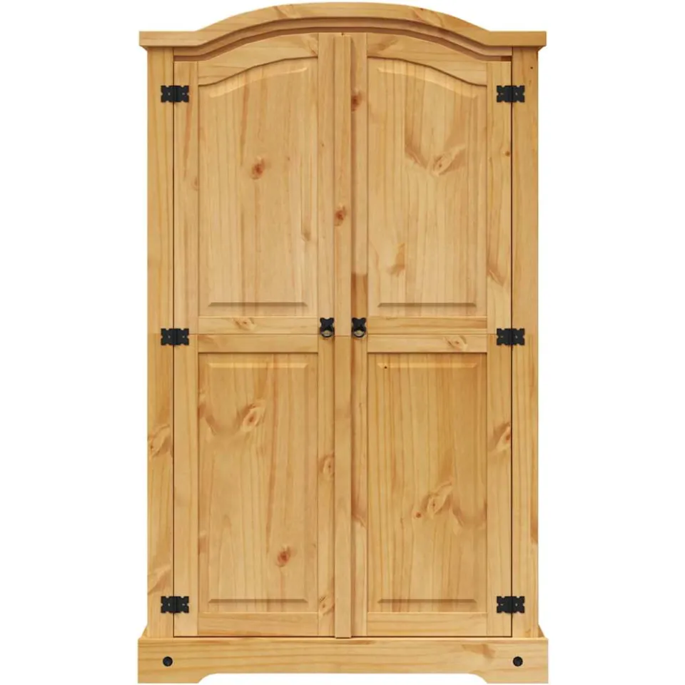 vidaXL Kledingkast Mexicaans grenenhout Corona-stijl 2 deuren bruin, foto 4
