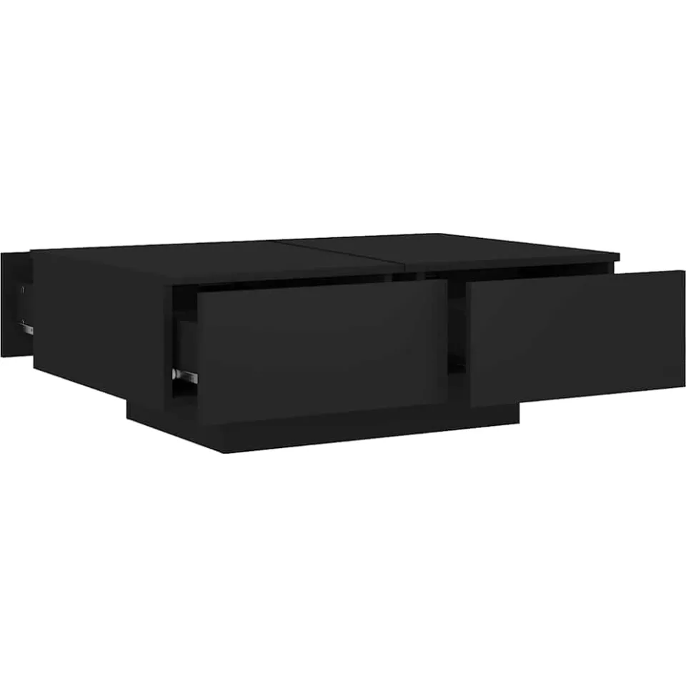 vidaXL Salontafel 90x60x31 cm bewerkt hout zwart, foto 3