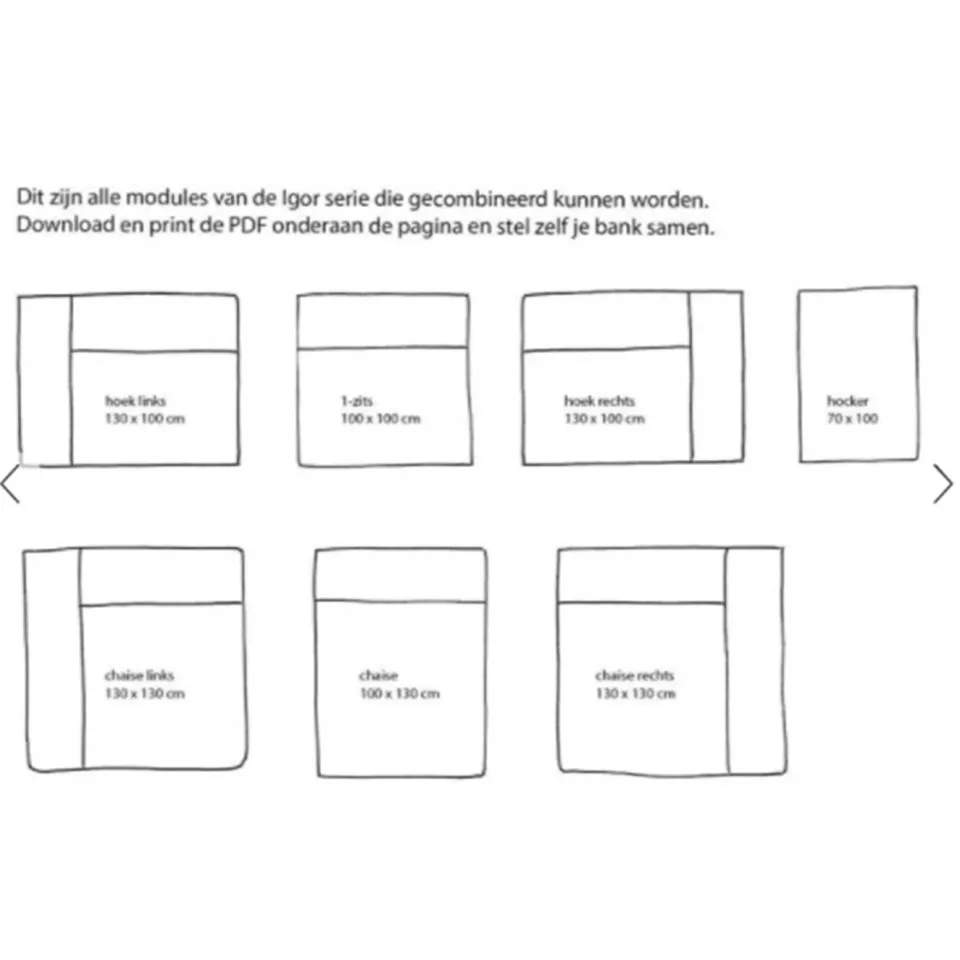 NOUS Living hoekbank Igor hoek links - beige, foto 3