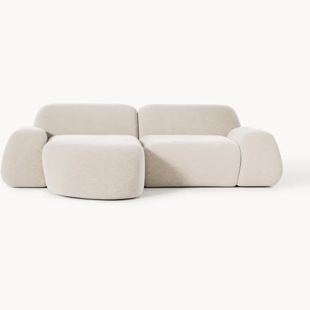 Westwing Collection Modulaire hoekbank Wolke (3-zits) beige