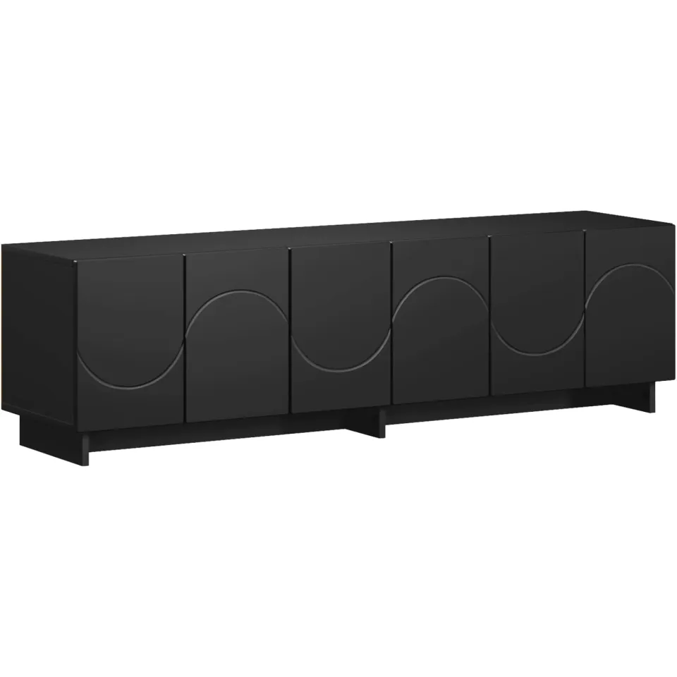 vidaXL tv-meubel 140 x 34,5 x 40 cm Zwart Bewerkt hout, foto 3