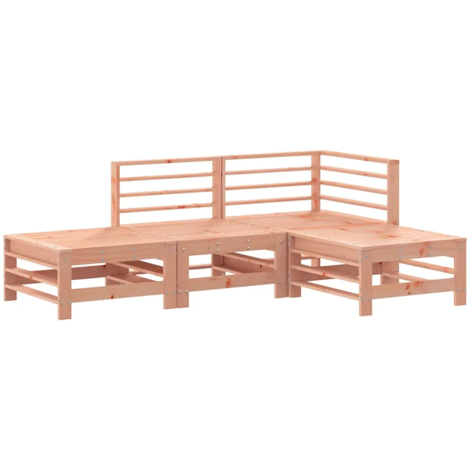 vidaXL 4-delige Loungeset massief douglashout bruin, foto 3