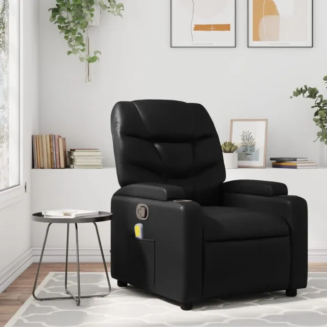vidaXL Massagestoel - van - zwart - kunstleer