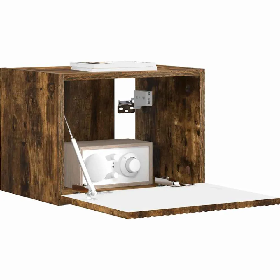 vidaXL TV Wandkast 39 x 31 x 29,5 cm Gerookt eiken Bewerkt hout, foto 3