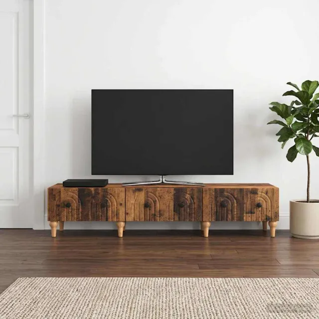 vidaXL TV-kast met lade Oud hout 147 x 34,5 x 30 cm Bewerkt hout Bruin