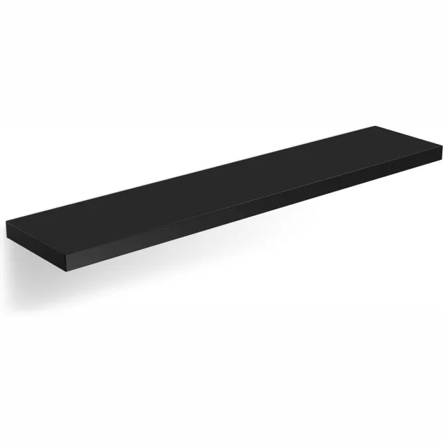 Casaria Wandplank Zwevend - 90 cm/15kg Belastbaar - Mat Zwart