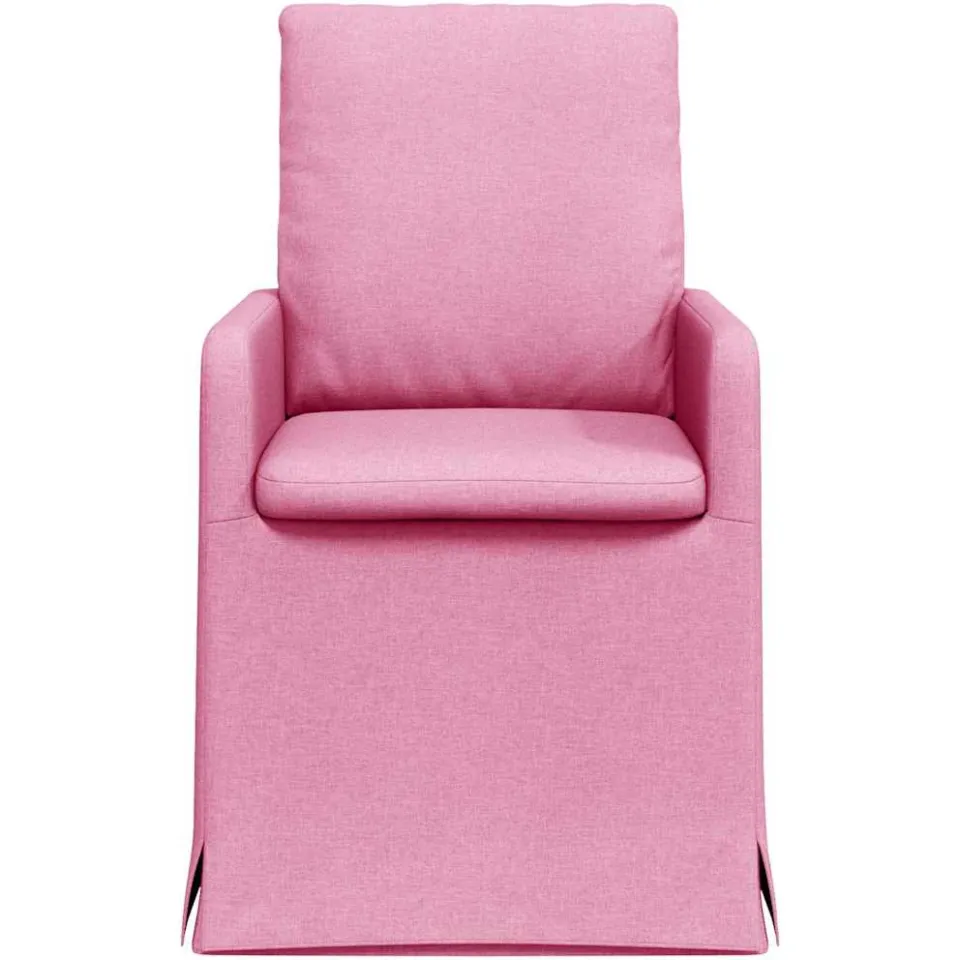 vidaXL Eettafelstoelen 2 st Stof Roze 57 x 67 x 98 cm, foto 4
