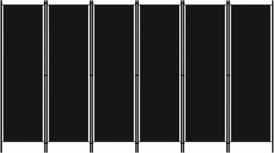 vidaXL Kamerscherm met 6 panelen 300x180 cm zwart, foto 2