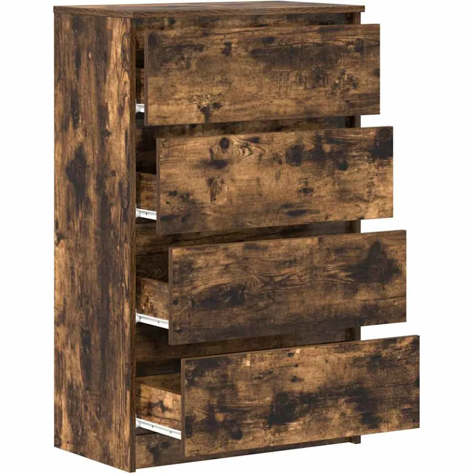 vidaXL Dressoir 60x35x98,5 cm bewerkt hout gerookt eikenkleurig, foto 4