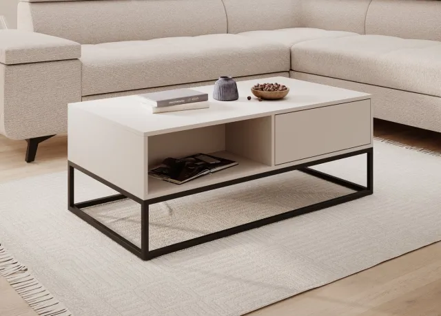 MEUBELLA Salontafel Delta - Beige - 120 cm