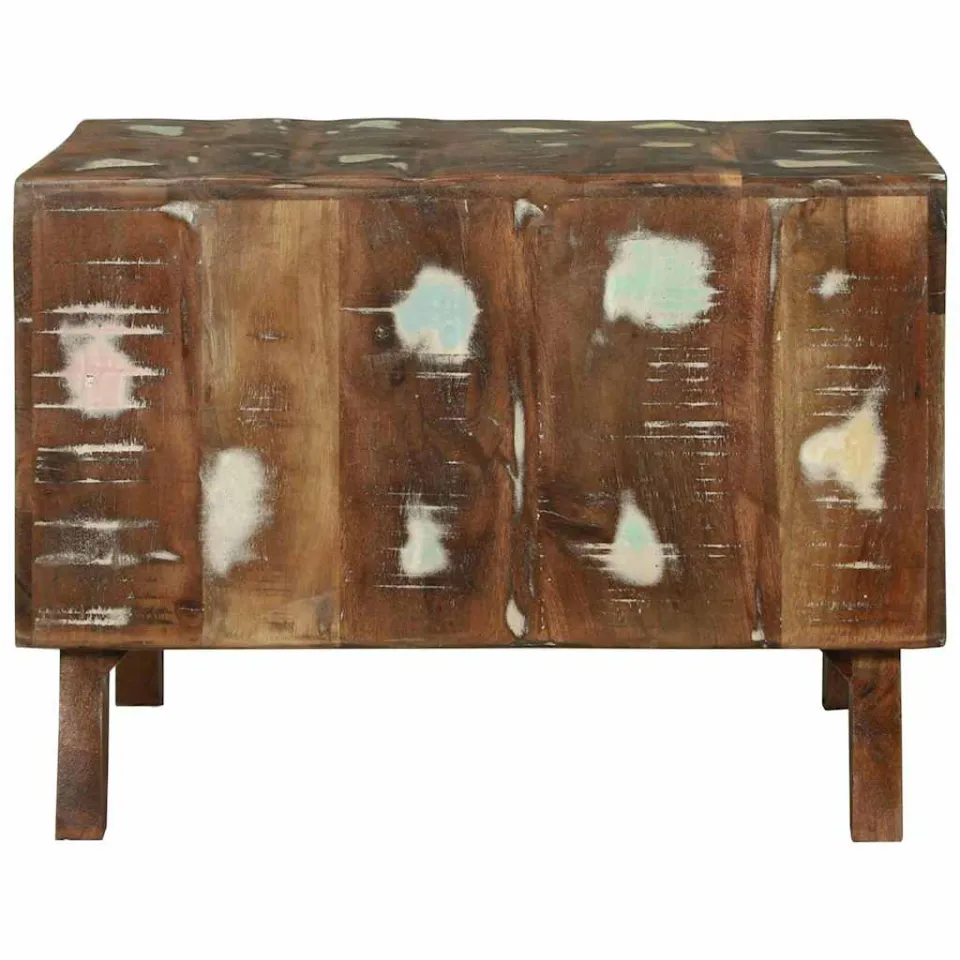 vidaXL Salontafel Multikleur 50 x 50 x 35 cm Massief Gerecycled Hout meerkleurig, foto 4