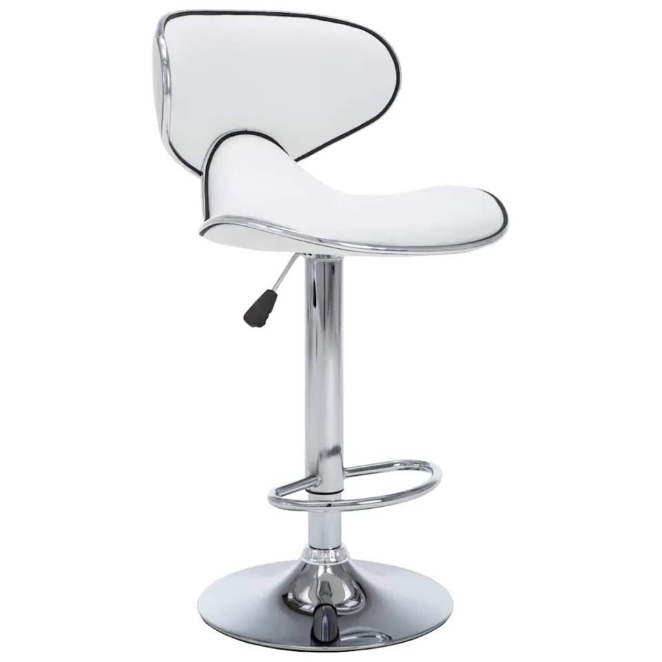 vidaXL Barstoelen 2 st kunstleer wit, foto 3