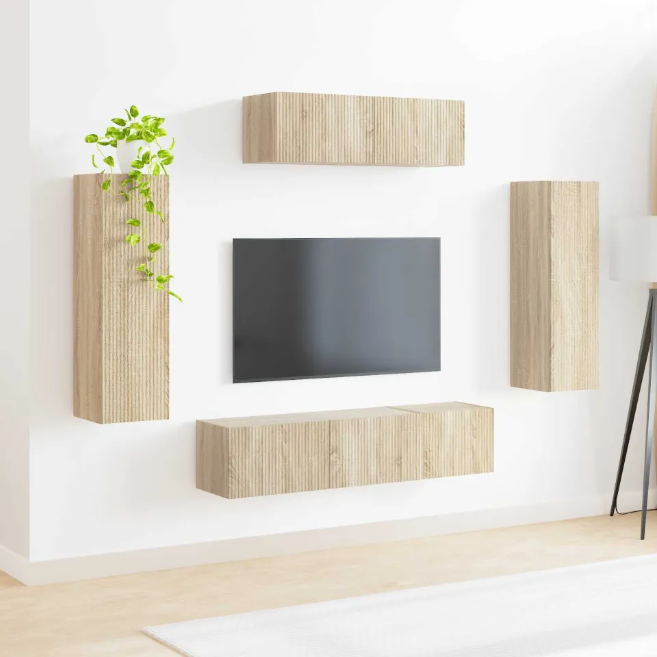 vidaXL TV-kast 5 st Sonoma Eiken, foto 4