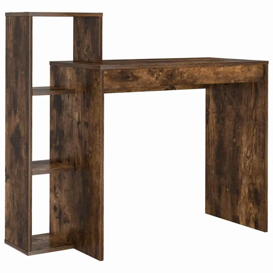 vidaXL Bureau Gerookt eiken 100 x 40 x 90 cm Bewerkt hout, foto 3
