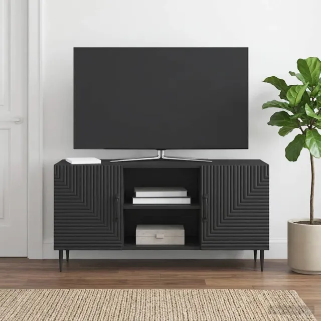 vidaXL TV-kast Zwart 102 x 34,5 x 50 cm Bewerkt hout