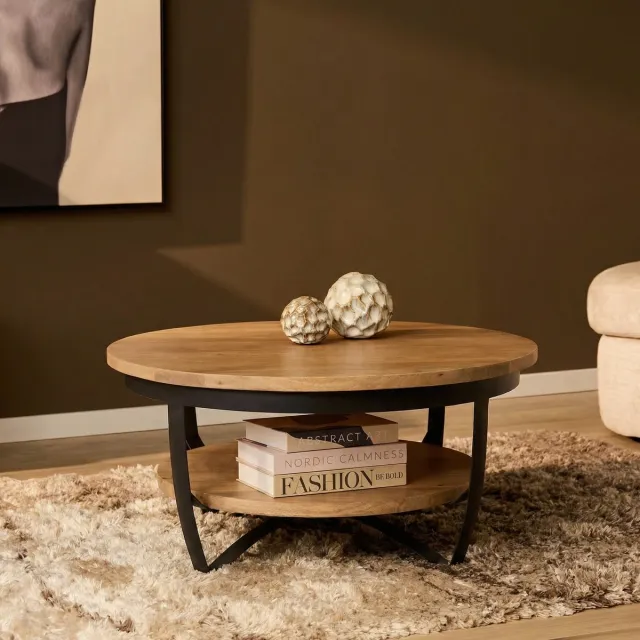 Starfurn Salontafel Paras - Zwart - 70x70x35 cm