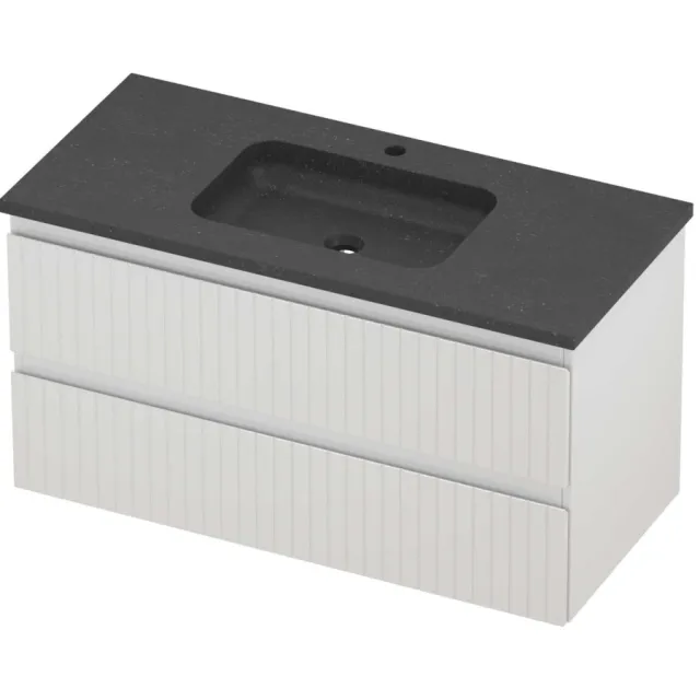 Proline Rollo Badmeubelset Hardsteen Elegant Gefreesd 100x46x54 cm Blue Stone Glans Wit