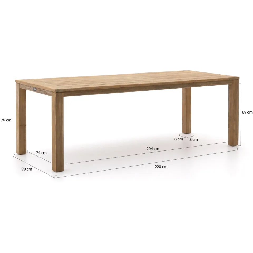 Hartman tuinmeubelen Hartman Sophie Element/ROUGH-S 220cm dining tuinset 7-delig bruin, foto 4