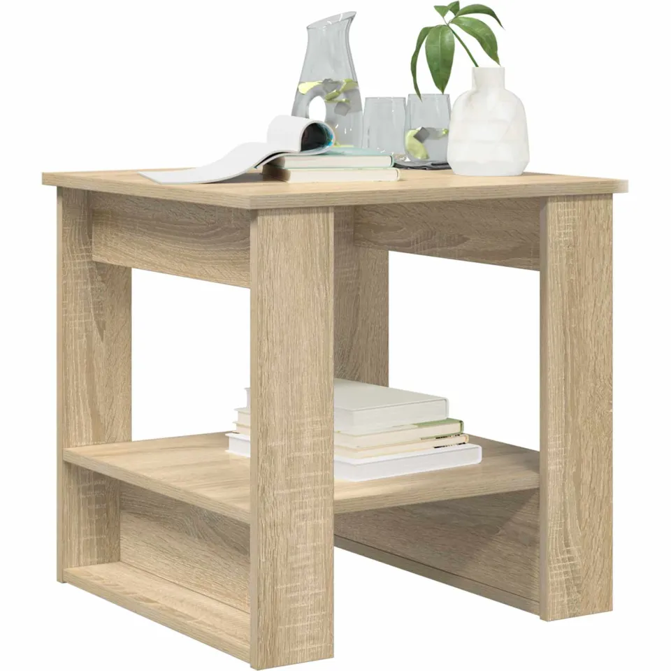 vidaXL Salontafel Sonoma Eiken 51 x 50 x 50 cm Bewerkt hout Bruin