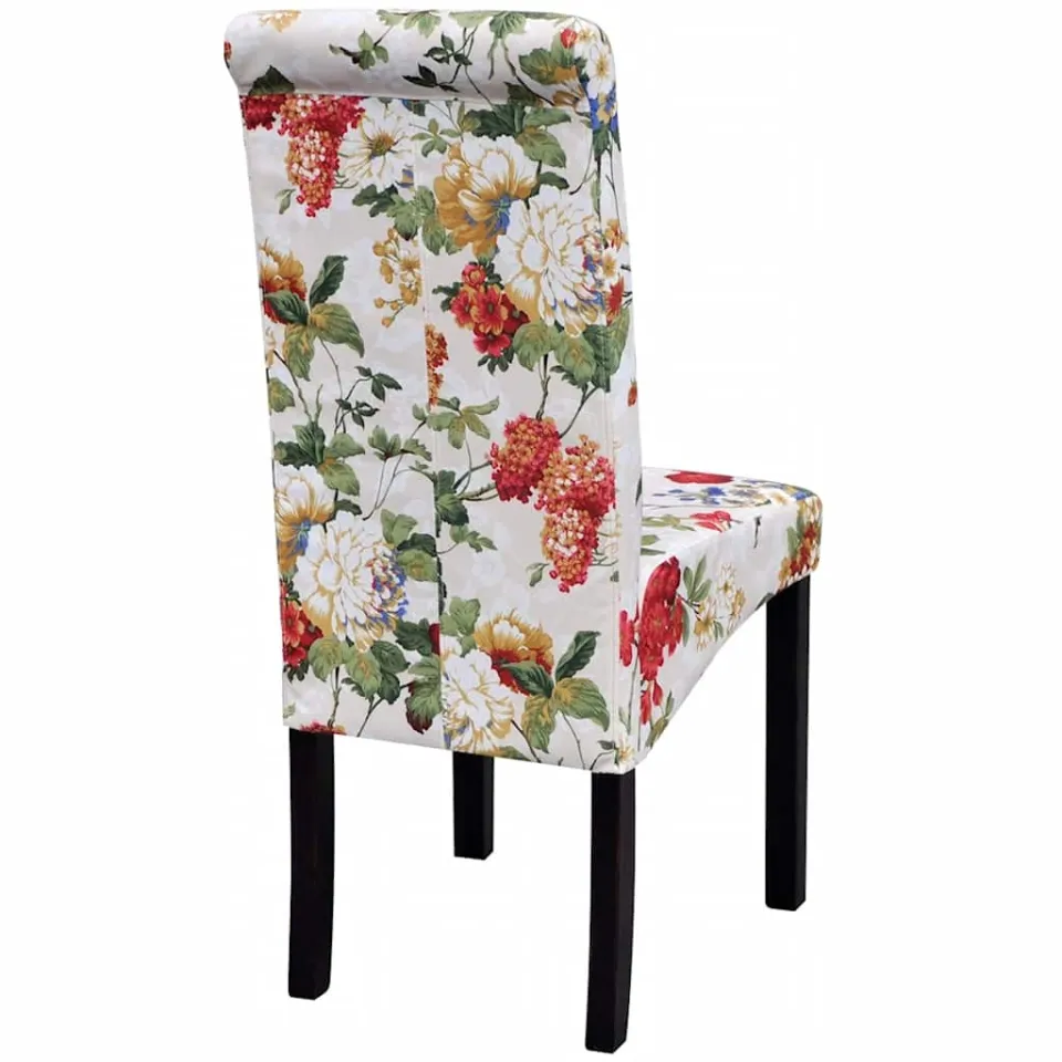 vidaXL Eetkamerstoelen 4 st stof meerkleurig, foto 4