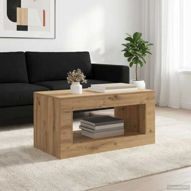vidaXL Salontafel Artisan Eik 99.5 x 50 x 50 cm Bewerkt hout Bruin