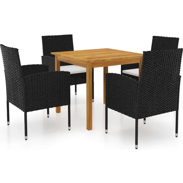 vidaXL 5-delige Tuinset zwart, foto 2