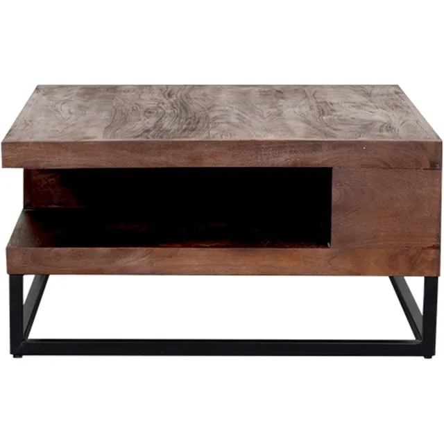 LABEL51 Cube Salontafel - Bruin - Hout - 80 cm