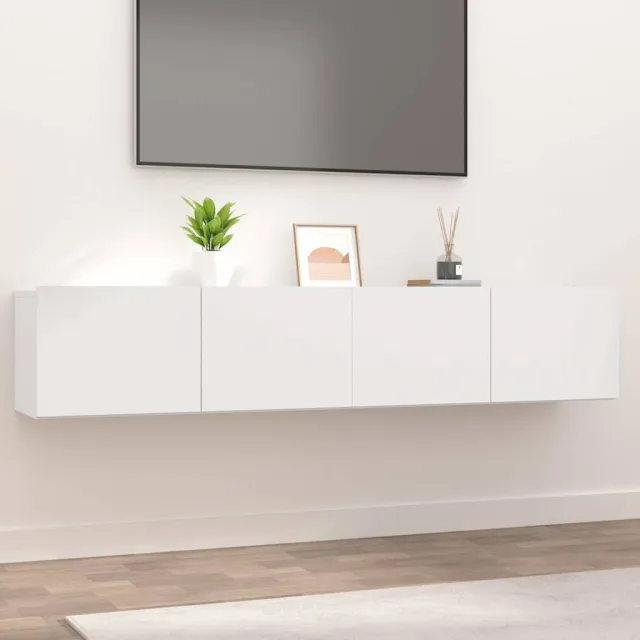 vidaXL Tv-meubels 2 st 80x30x30 cm bewerkt hout wit, foto 2
