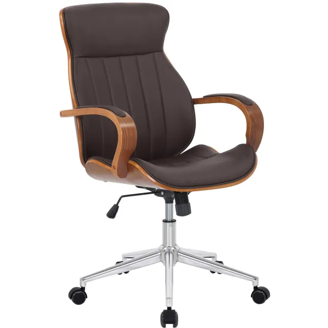 Luxe Comfort Monza 0047 bureaustoel - kunstleer - walnoot/bruin
