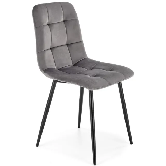 Luxury4Home K526 Serie - Eetkamerstoel - Grijs - Zwart Noppen Grijs;Zwart