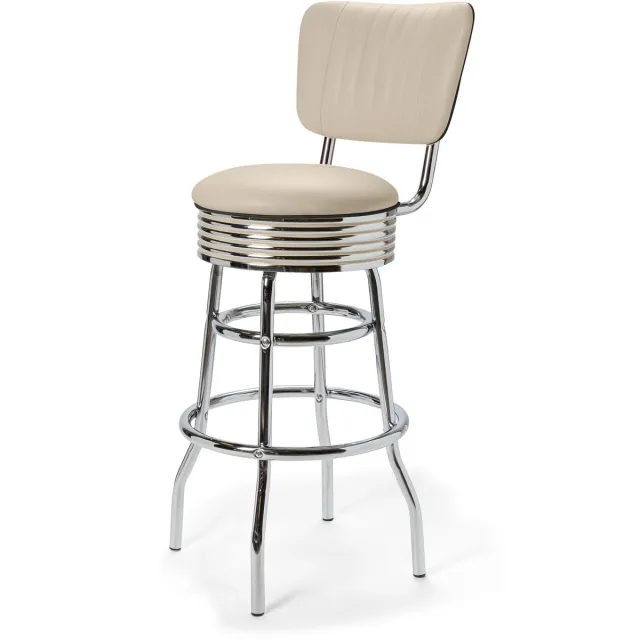 Bel Air Furniture Palace Barstool Backrest BP 77 Chrome wit