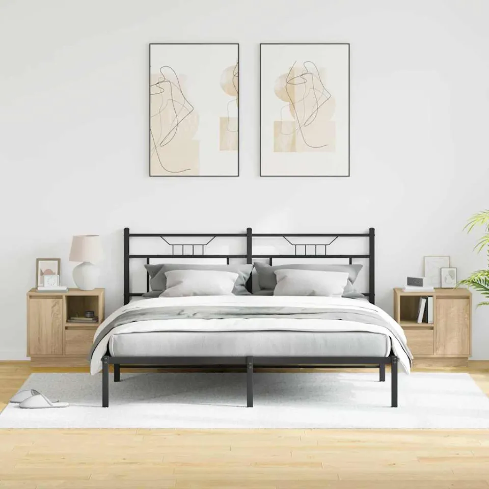 vidaXL Nachtkastje 2 st Sonoma Eiken 50 x 34,5 x 50 cm. Bewerkt hout, foto 3