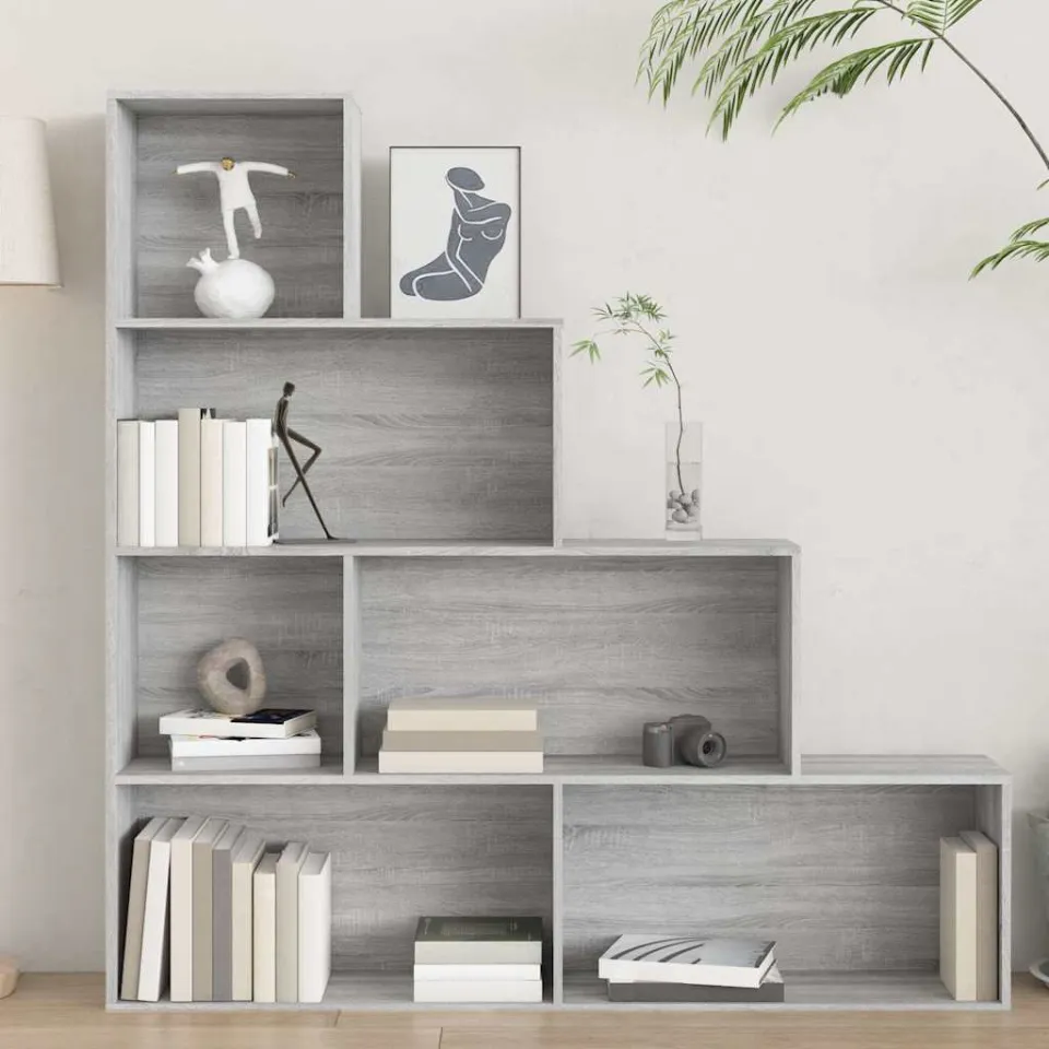 vidaXL Boekenkast 155x24x160 cm grijs sonoma eikenkleurig, foto 2