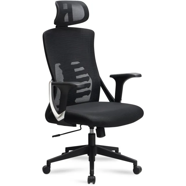 Cosmo Casa Bureaustoel - Ergonomisch - Zwart - Verstelbaar