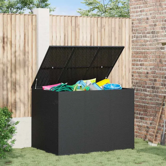 vidaXL Tuinbox 145x100x103 cm polyetheen rattan zwart, foto 2