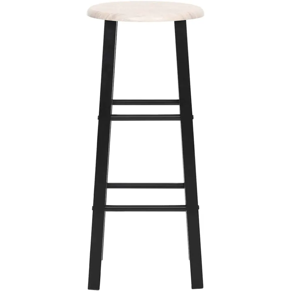 vidaXL Barkrukken 2 st MDF zwart, foto 3