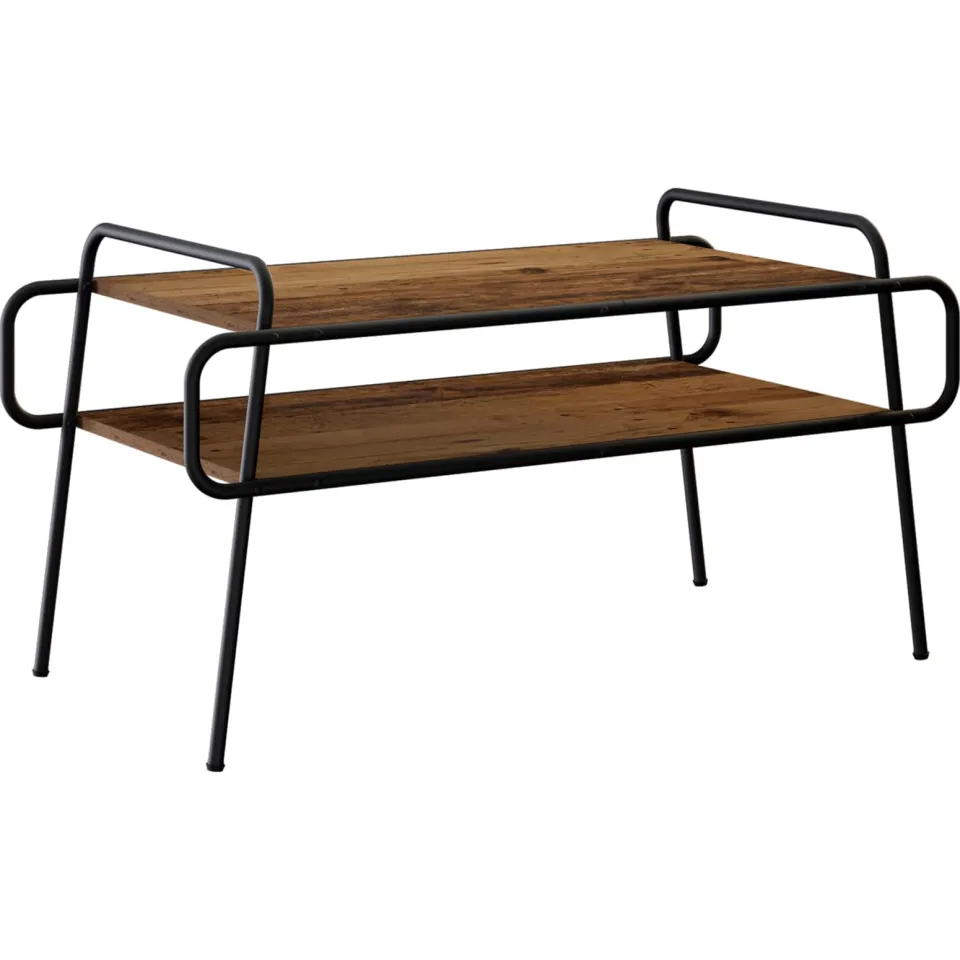 vidaXL Salontafel Oud hout 100 x 50 x 51 cm Bewerkt hout Bruin