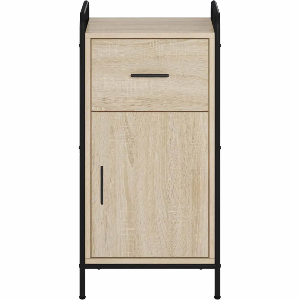 vidaXL Dressoir Sonoma Eiken 97 x 33 x 81 cm Bewerkt hout, foto 4