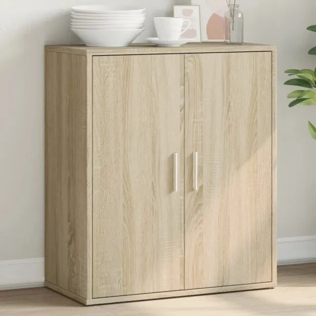 vidaXL Dressoir 60x31x70 cm bewerkt hout sonoma eikenkleurig Bruin